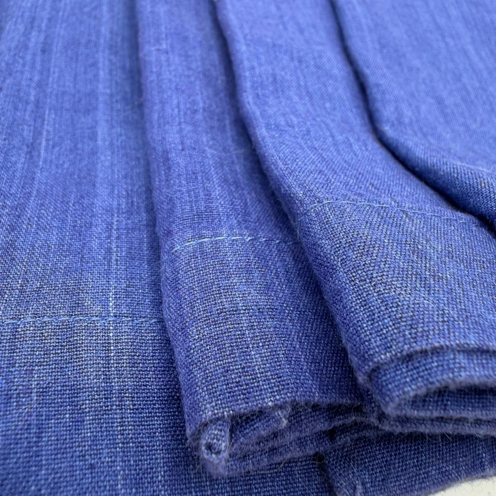 Crate & Barrel Lamont Navy Blue Linen Napkins Set of 8 ~ 21